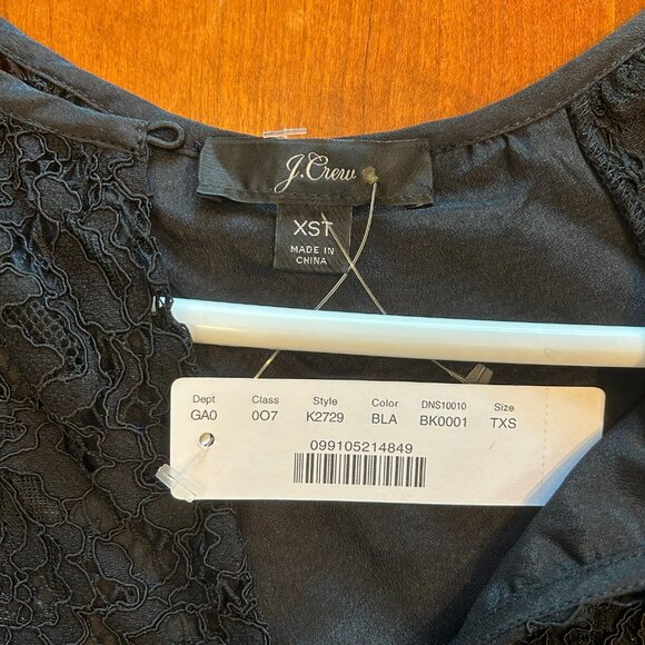 J Crew Black Lace Top Size XS - Picture 5 of 5